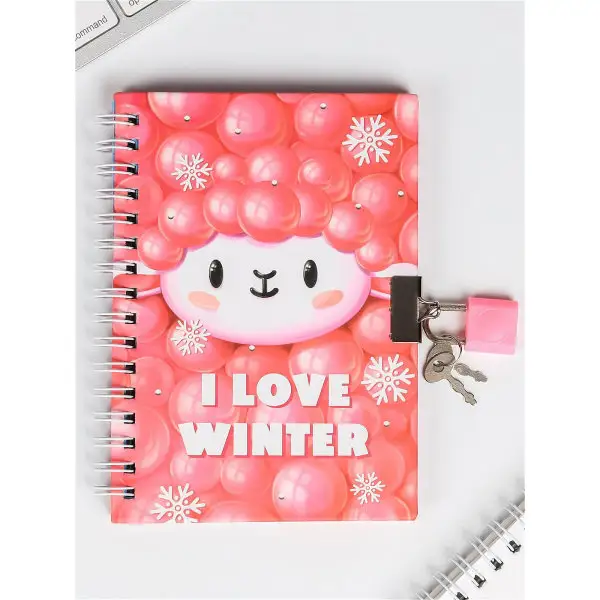 Книжка записная блокнот для записей на замочке в подарок