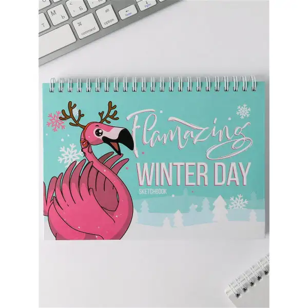 Скетчбук для записей и рисования в подарок на новый год 80 л