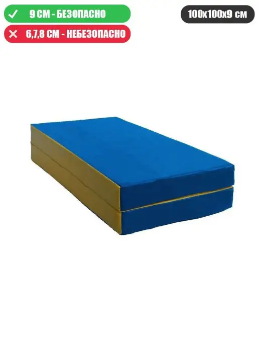 Sportlim Мат гимнастический (100 100 10 см), синий