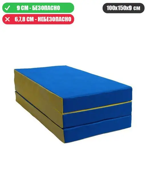 Sportlim Мат гимнастический (100 150 10 см), синий