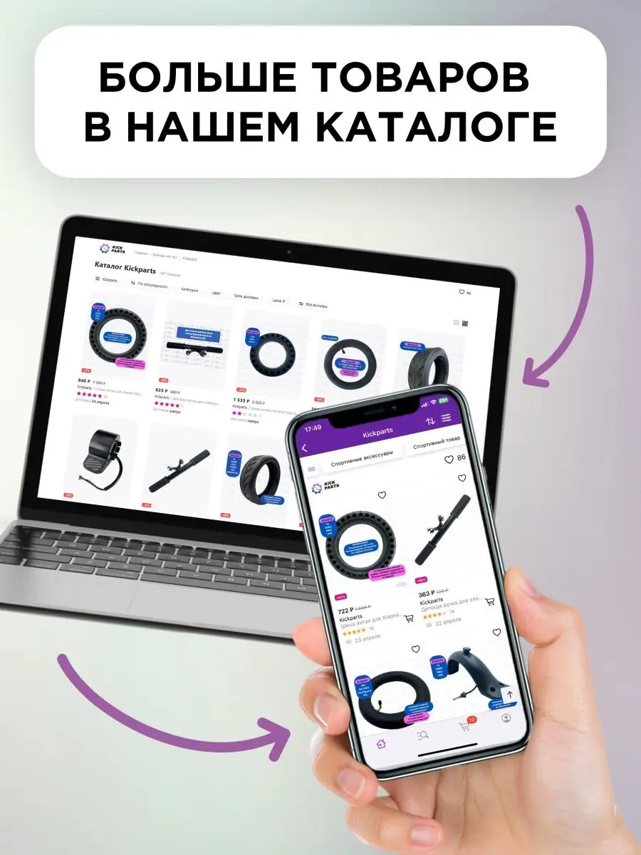 Крыло заднее для электросамоката Xiaomi M365, PRO, 1S Kickparts 15057862  купить в интернет-магазине Wildberries