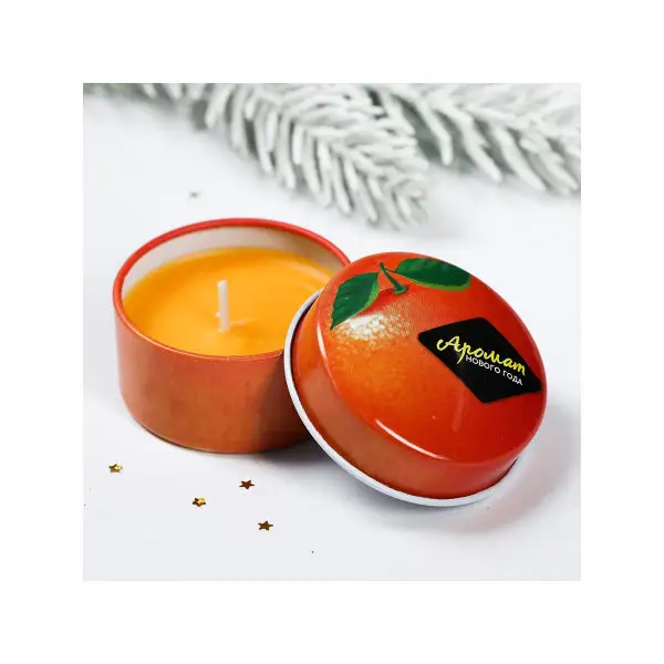 Свеча ароматическая в банке новогодняя