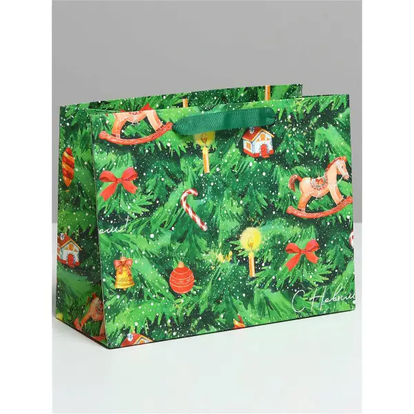 Пакет новогодний ламинированный