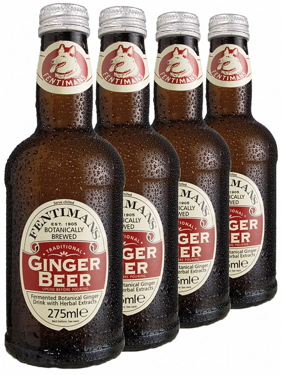 Лимонад FENTIMANS / Фентиманс GINGER BEER (Имбирное пиво) (4 шт по 0,275л)  Fentimans 15117322 купить в интернет-магазине Wildberries