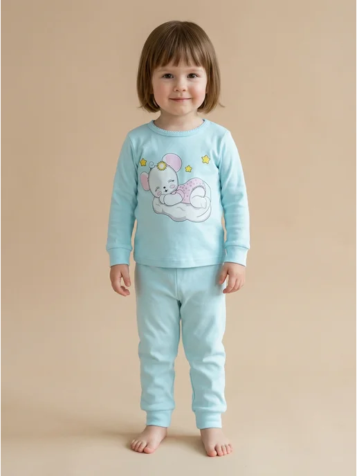 Mami-kids Пижама для детей костюм для дома, голубой, фото 2