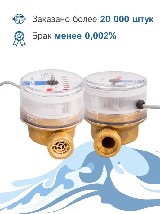 Itelma Счетчик холодной воды WFK24.D80, L-80мм 1 2" без КМЧ, вариант, фото 4