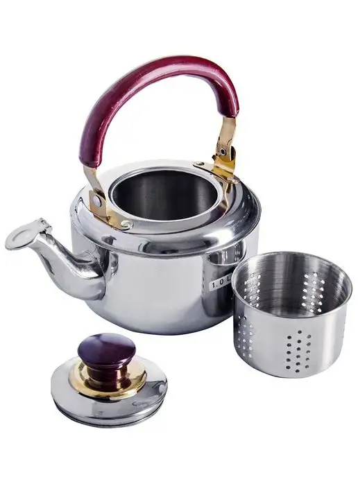 Чайник заварочный металлический 1 л из нержавейки - фото 6