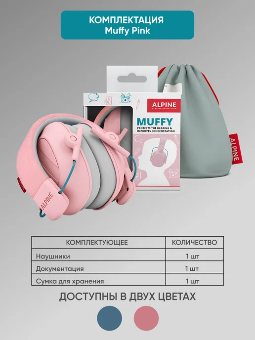 Alpine Hearing Protection Наушники для детей Muffy, розовый, фото 6