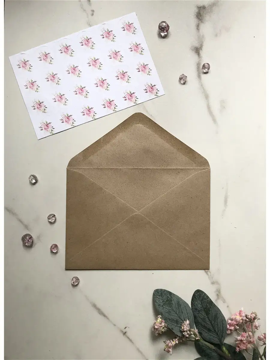 Интересные конверты-оригами из крафт-бумаги своими руками