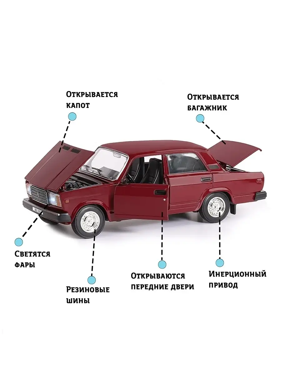 Машинка металлическая игрушка детская ВАЗ 2107 АВТОПАНОРАМА 15248041 купить  в интернет-магазине Wildberries