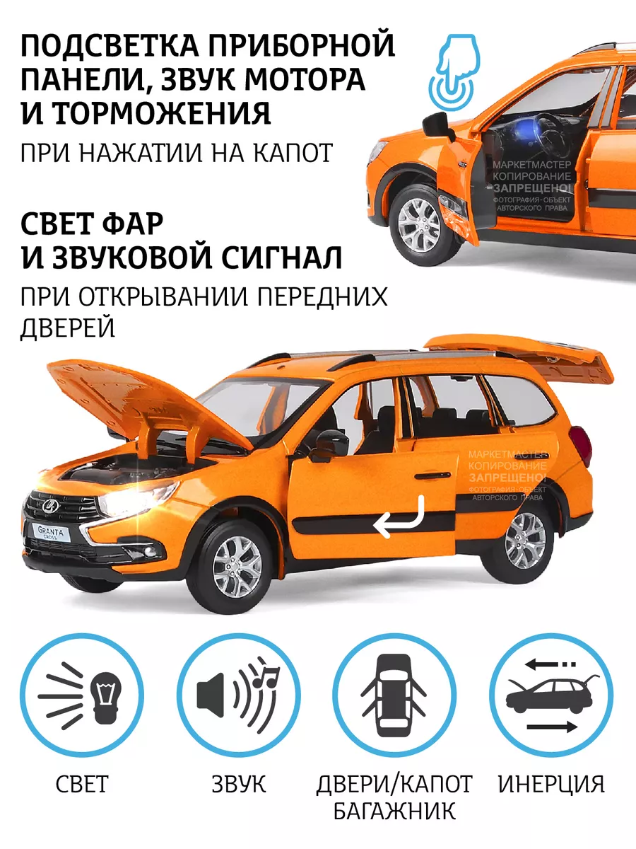 Машинка металлическая игрушка детская LADA GRANTA АВТОПАНОРАМА 15259832  купить за 1 317 ₽ в интернет-магазине Wildberries