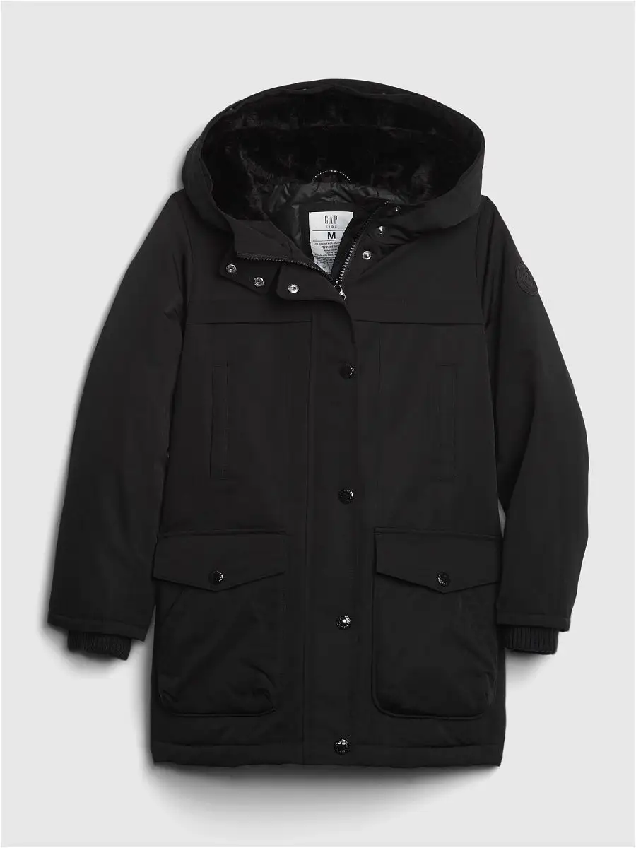 Gap black parka deals