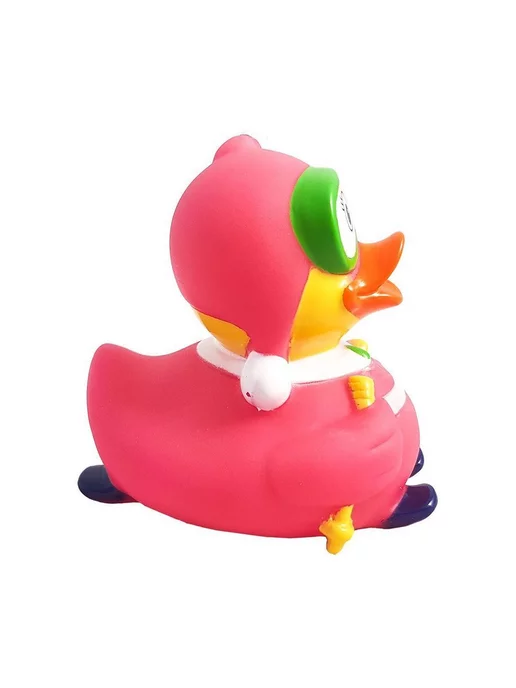 Funny Ducks Игрушка для ванной, сувенир Уточка лыжница в голубом, розовый, фото 3