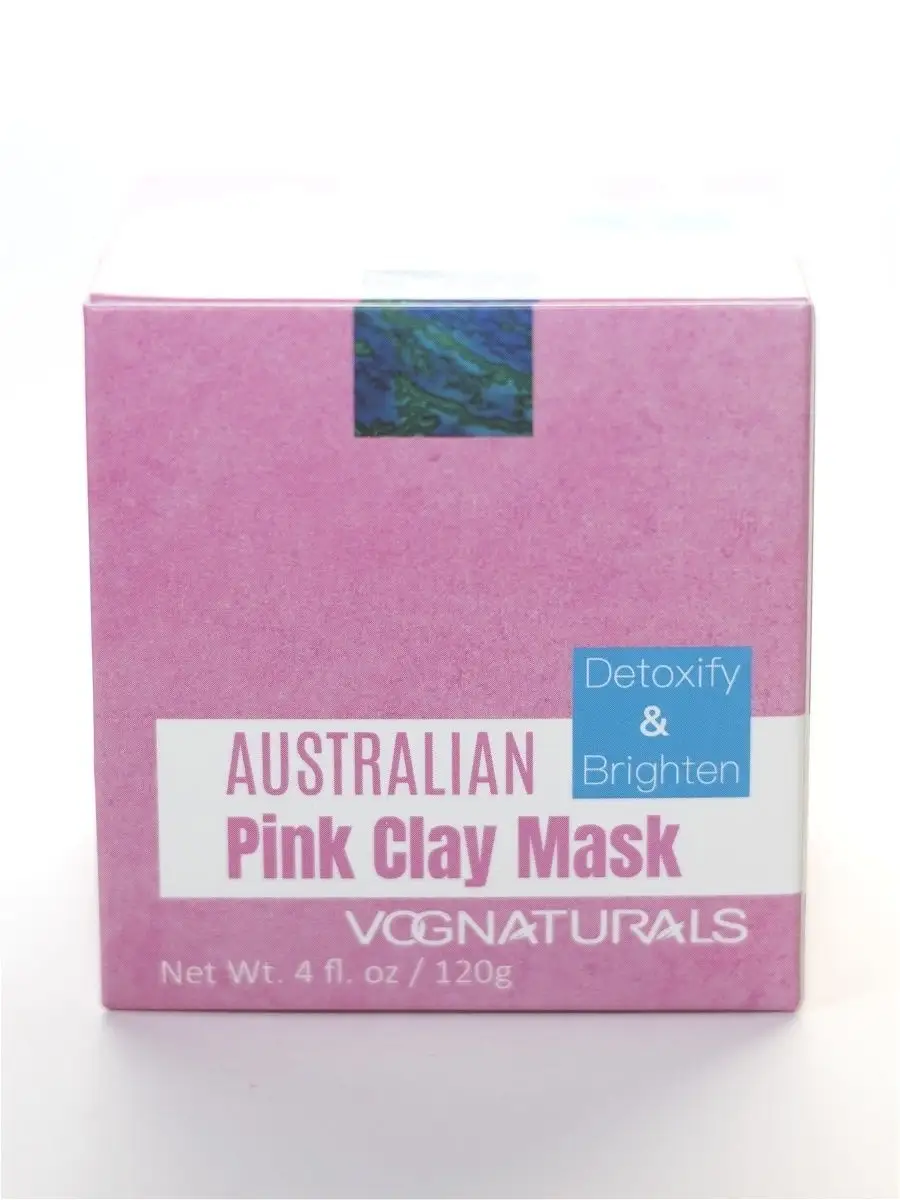 Очищающая детокс маска для лица с розовой глиной AUSTRALIAN PINK CLAY MASK  VOGNATURALS 15323367 купить в интернет-магазине Wildberries