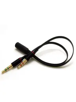Переходник для микрофона и наушников, кабель AUX Jack 3.5 Mobileplus 15365494 купить за 156 ₽ в интернет-магазине Wildberries