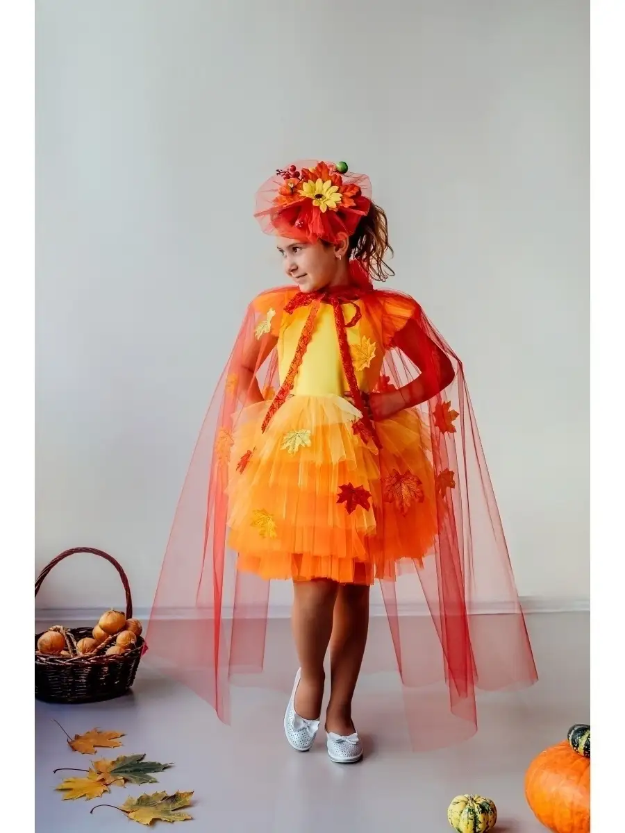 Взрослый карнавальный костюм Осень, 46-52 размер (Батик)