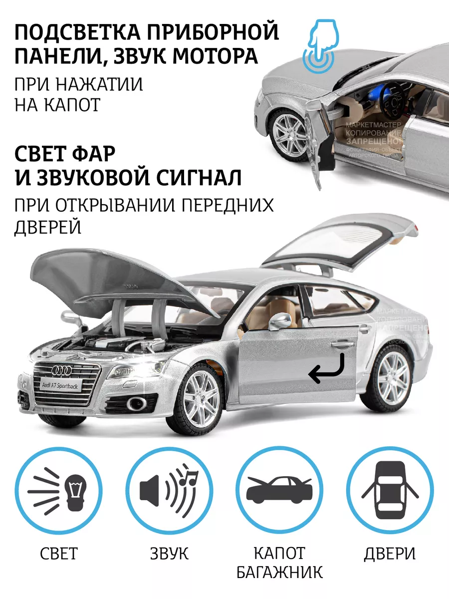 Машинка металлическая игрушка детская Audi A7 АВТОПАНОРАМА 15385610 купить  за 1 322 ₽ в интернет-магазине Wildberries