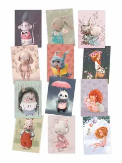 Открытки 12 шт. для посткроссинга №1 Е. Фарб Artangels.Originals 15408978 купить за 533 ₽ в интернет-магазине Wildberries