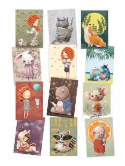 Открытки 12 штук для посткроссинга №2 Ева Фарб Artangels.Originals 15408979 купить за 533 ₽ в интернет-магазине Wildberries
