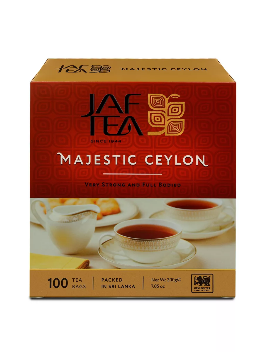 JAF TEA Majestic Ceylon чай чёрный, 100 пакетиков Jaf Tea 15436656 купить  за 431 ₽ в интернет-магазине Wildberries