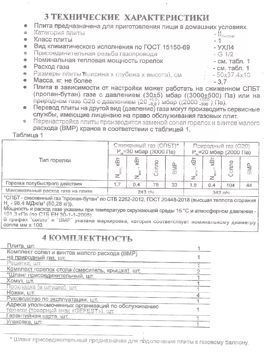 Газовая плита Гефест ПГ 700-03 настольная. GEFEST 15440977 купить за 2 925  ₽ в интернет-магазине Wildberries