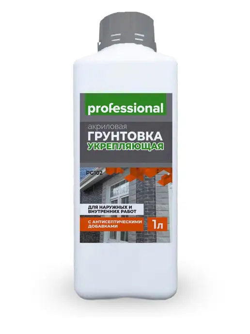PROFESSIONAL Акриловая универсальная грунтовка для наружных работ, 1л, 1 л, фото 8