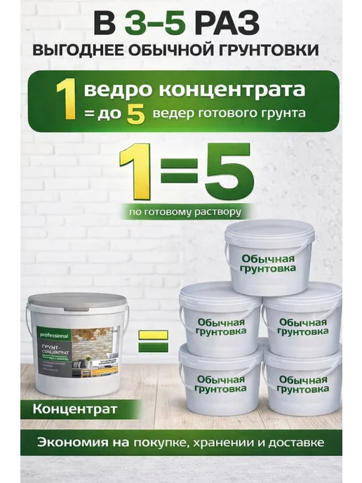 PROFESSIONAL Грунт акриловый изолирующий адгезионный ГРУНДИРМИТТЕЛЬ 1 кг, 1 кг, фото 6