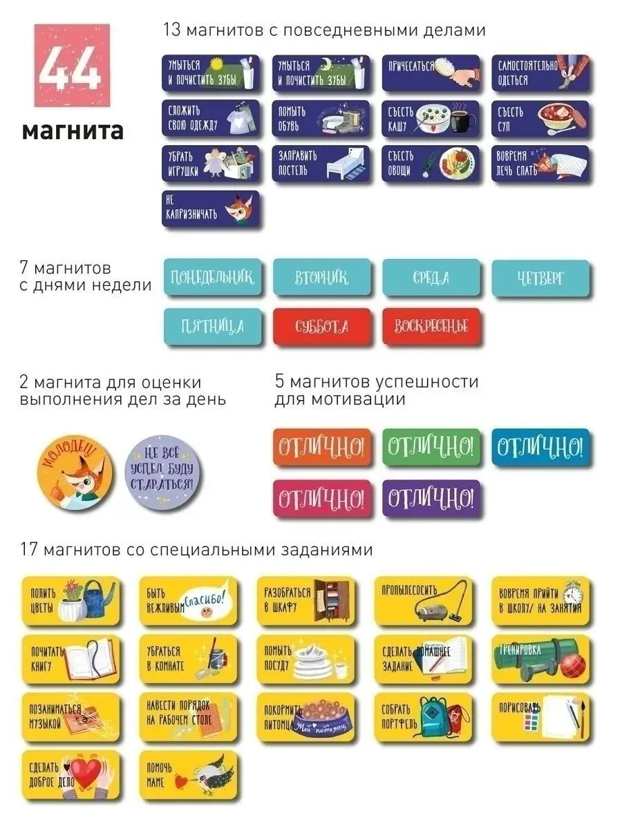 Магнитная игра мотиватор для детей HappyLine 15473625 купить за 399 ₽ в  интернет-магазине Wildberries