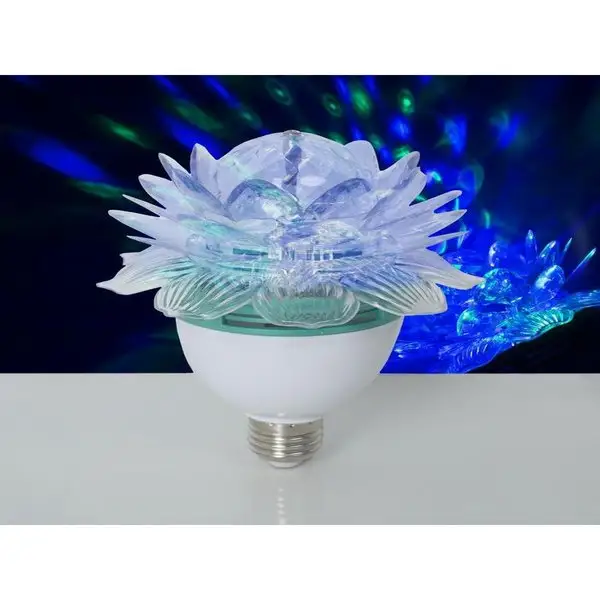 Новогодняя лампа ночник дискошар 12.5 см, Е27, RGB