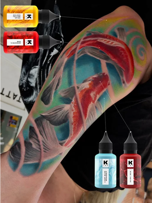 Краска tattoo ink Краска для тату Красная Калина 15мл, 15 мл, фото 6
