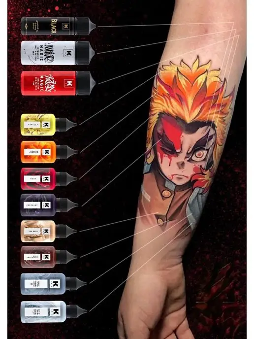Краска tattoo ink Краска для тату 15 мл Молочный шоколад, 15 мл, фото 7