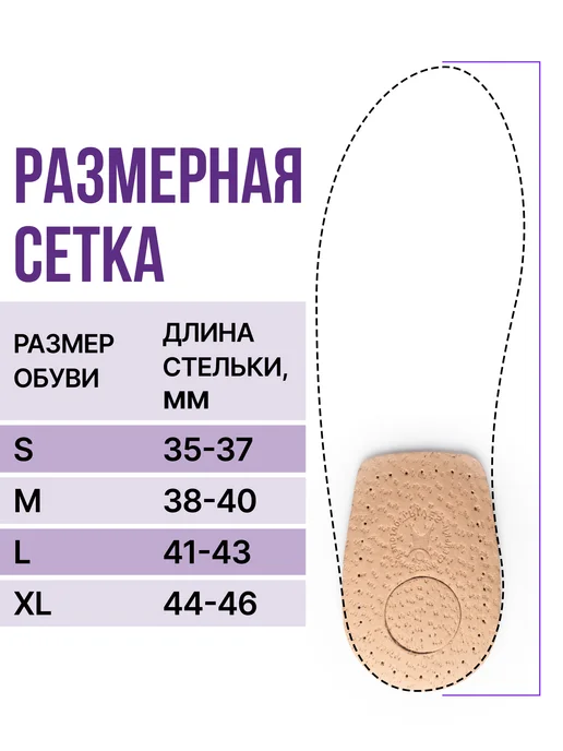 Trives Подпяточники ортопедические при пяточной шпоре, бежевый, фото 3