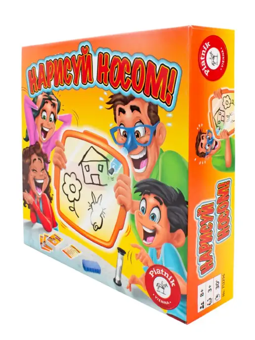 PIATNIK Нарисуй носом - веселая игра для всей семьи, желтый, фото 8