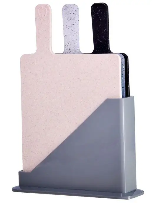 Доска разделочная набор на подставке 3 шт - фото 4