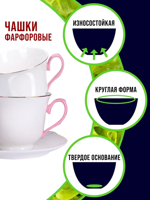 Чайный сервиз на 6 персон 220 мл - фото 3