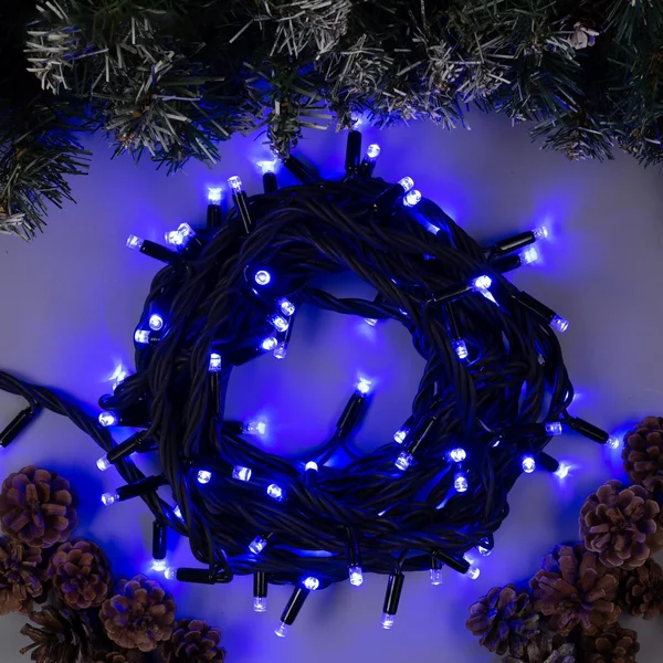 Гирлянда новогодняя нить на елку/уличная 10 метров 100 LED