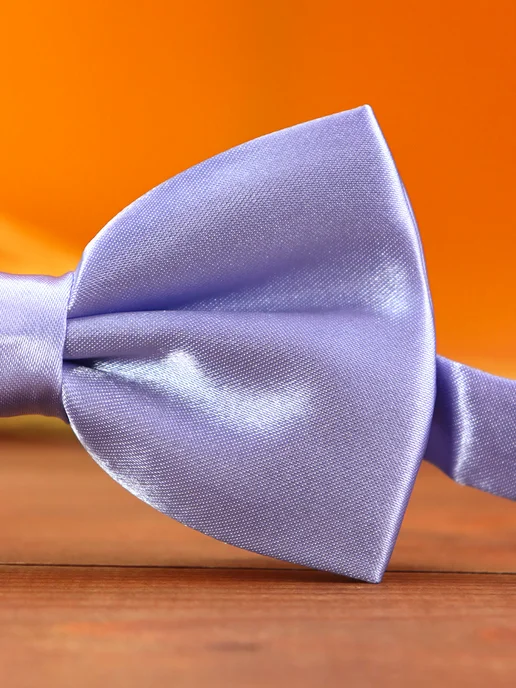 2beMan Галстук бабочка мужской атласный однотонный капучино, фиолетовый, фото 5