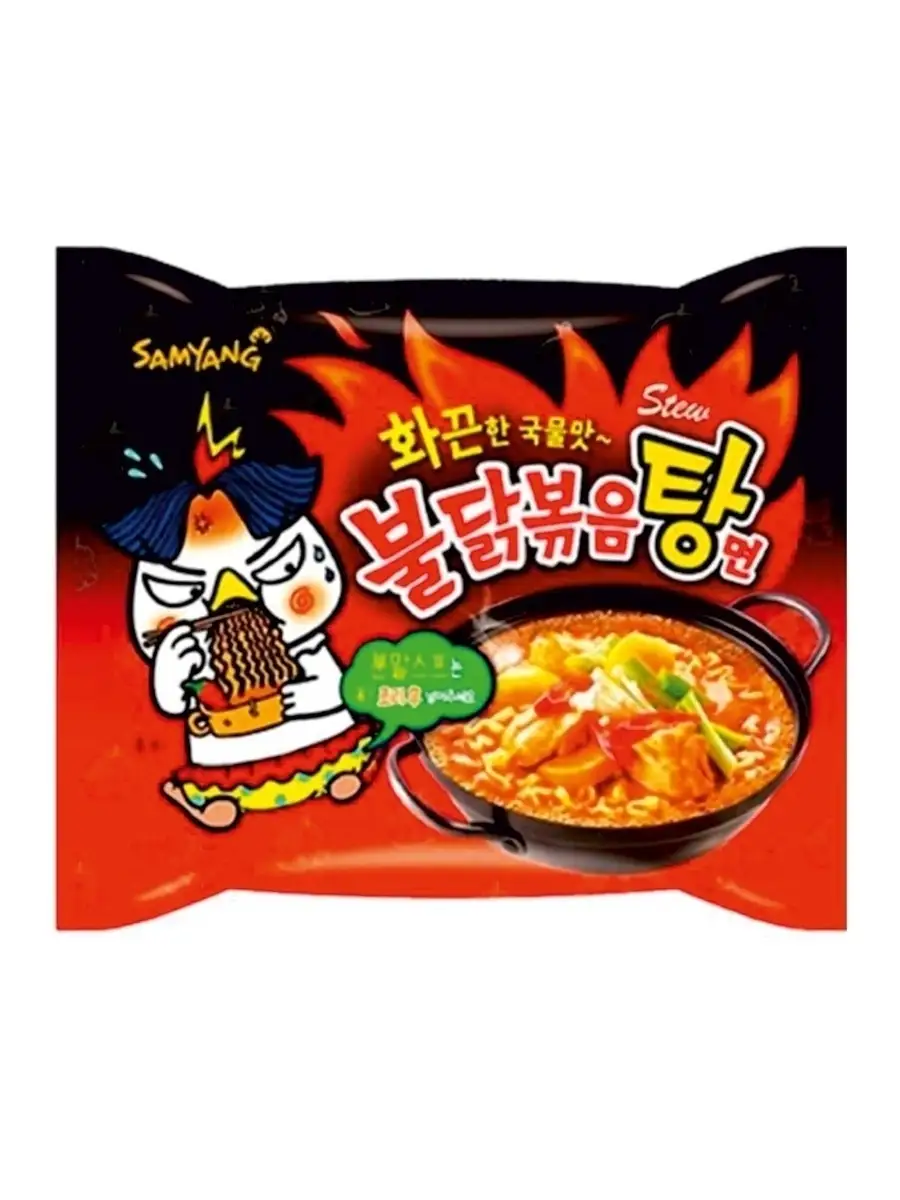 Корейская лапша рамен со вкусом острой курицы ramen Samyang Foods 15584062  купить в интернет-магазине Wildberries