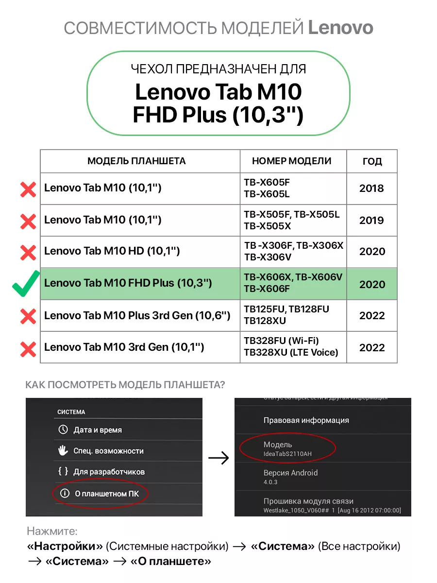 Чехол на Lenovo Tab M10 FHD Plus 10.3, Леново Там М10 Plus ZIBELINO  15623544 купить за 681 ₽ в интернет-магазине Wildberries