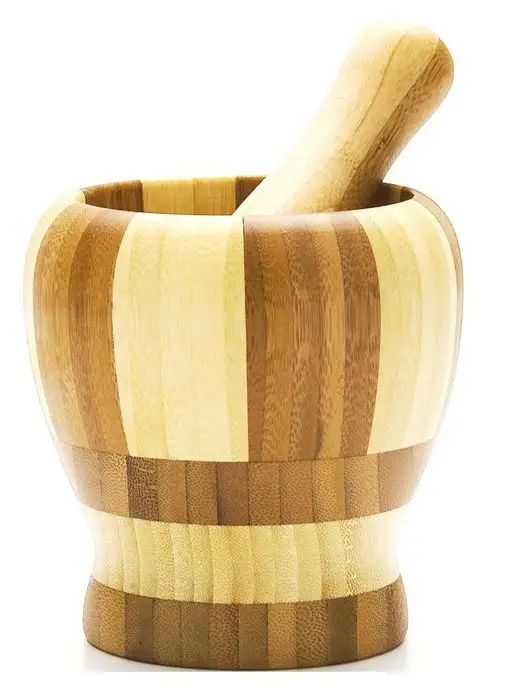 Ступка с пестиком для специй деревянная - фото 11