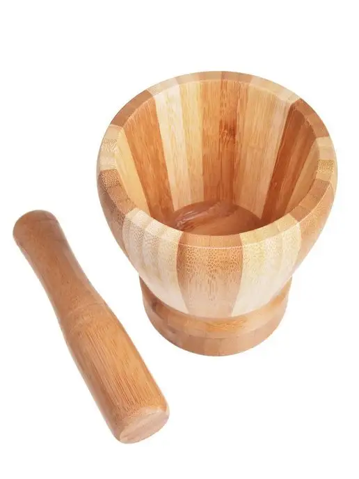 Ступка с пестиком для специй деревянная - фото 2