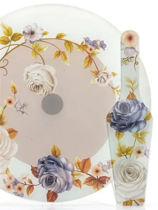 Тортовница вращающаяся на ножке 30,5 см с лопаткой - фото 2