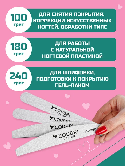 COUBRI DESIGN Пилки для ногтей набор маникюра и педикюра, вариант, фото 3
