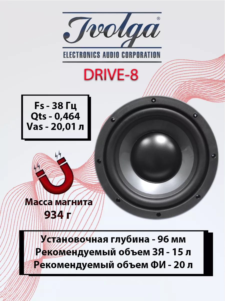 Пассивный динамик сабвуфер автомобильный Drive 8 IVOLGA 15673142 купить в  интернет-магазине Wildberries