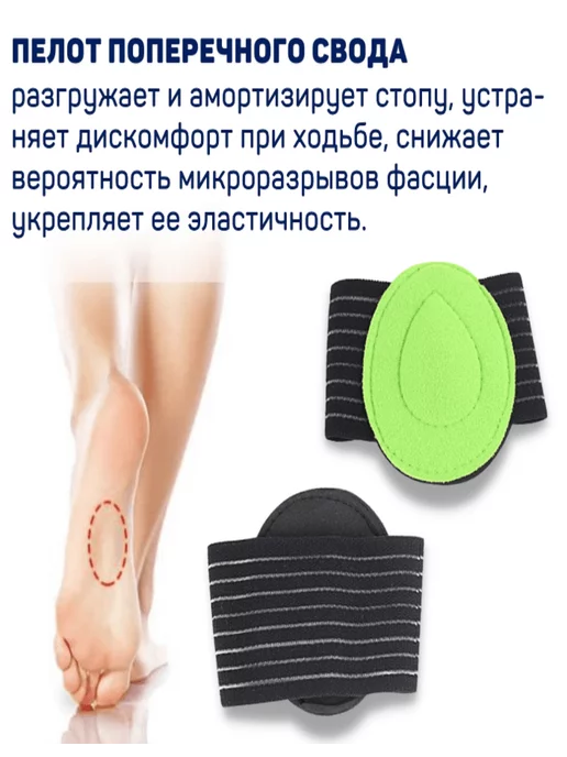 ORTGUT Супинаторы при поперечном плоскостопии, черный, фото 2