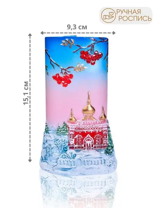 Home Dekor свеча новогодняя интерьерная, голубой, фото 2