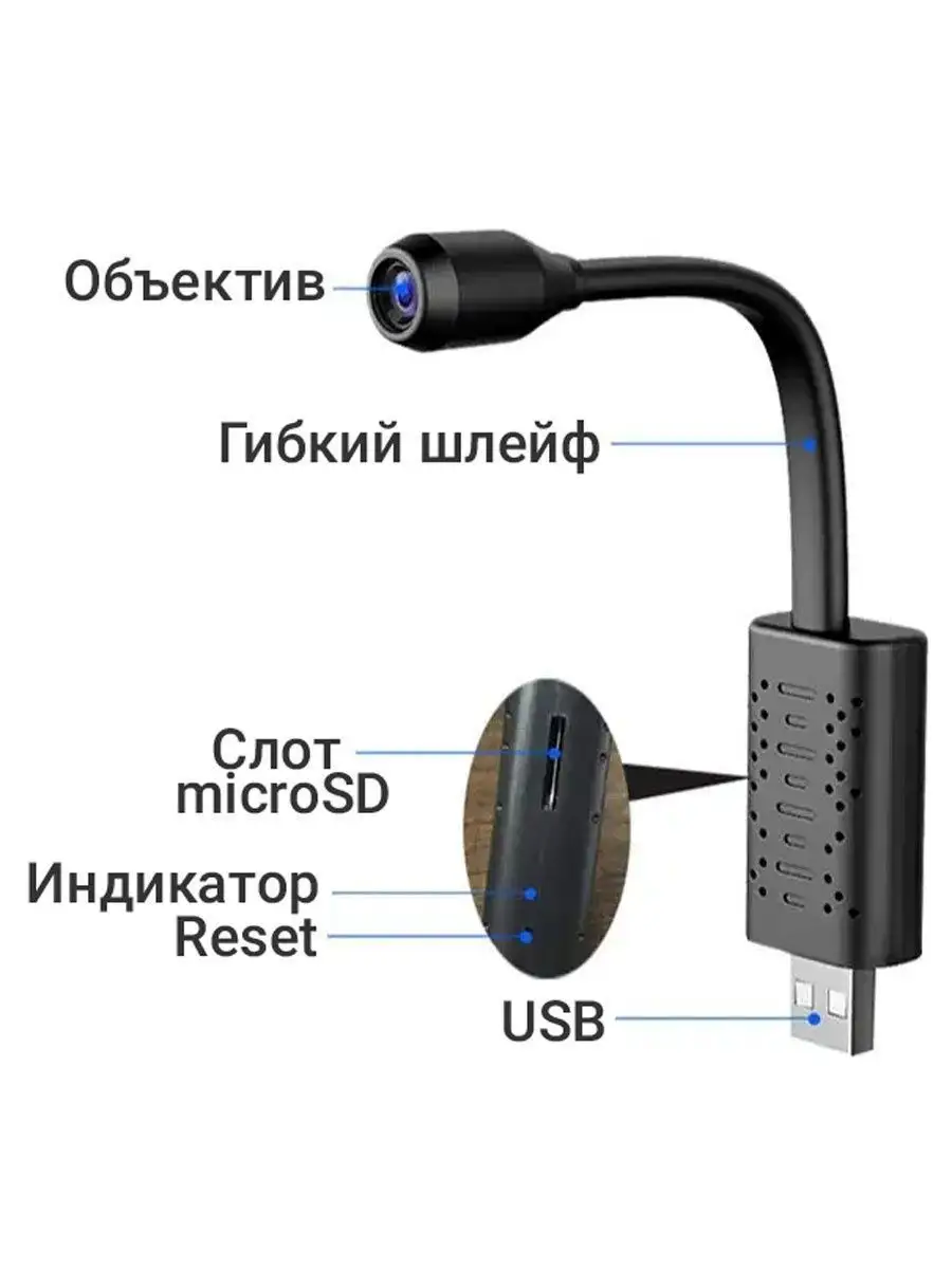 Гибкая Wi-Fi мини камера - эндоскоп Ambertek Q6S Ambertek 15715894 купить в  интернет-магазине Wildberries