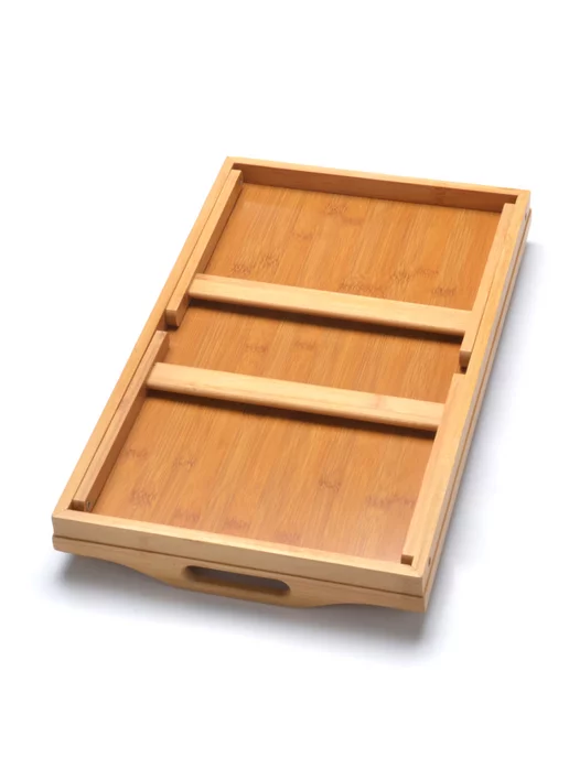 Столик поднос на ножках деревянный с ручками - фото 8