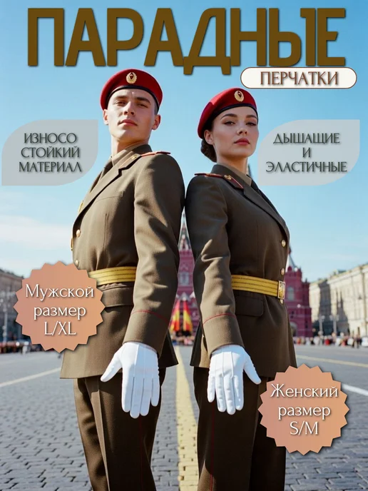 MEtex Перчатки белые, белый