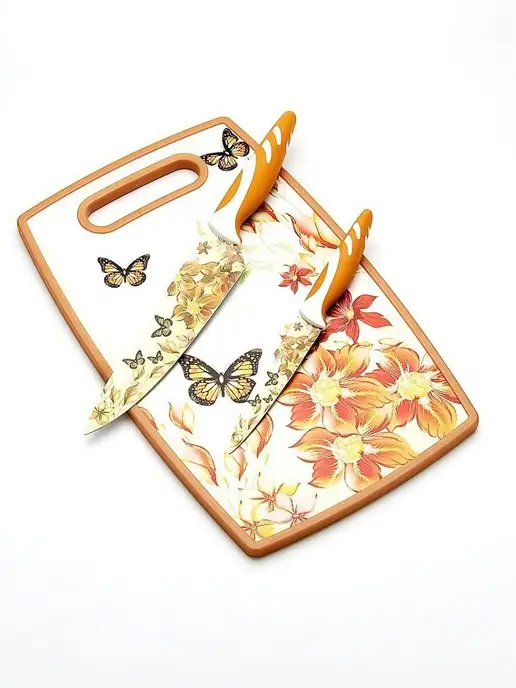 Набор ножей с доской, 3 предмета - фото 1